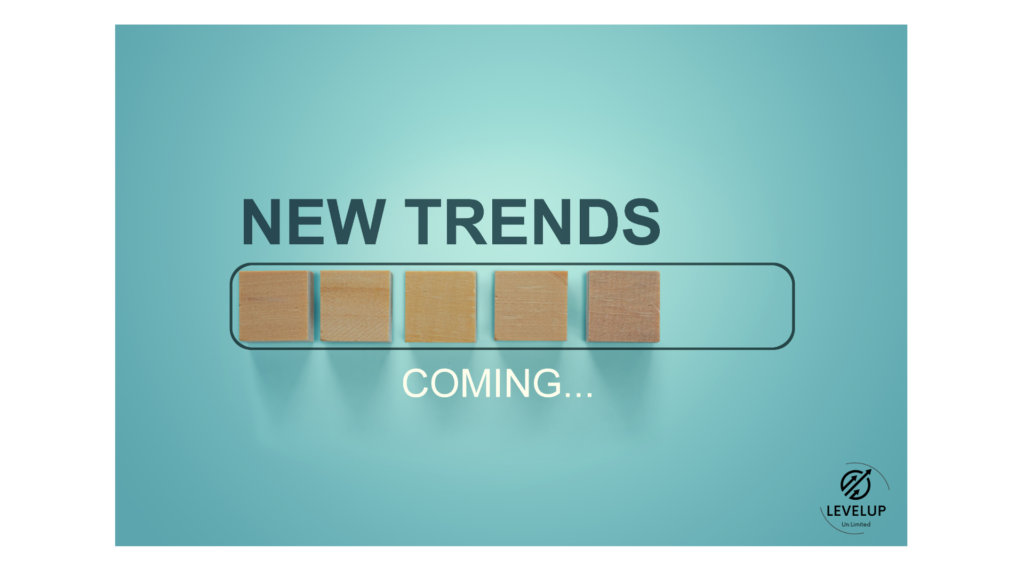 trendy looking new trends graph with blocks as indicators